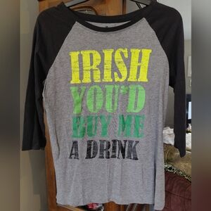 Gray and Black Graphic Tee